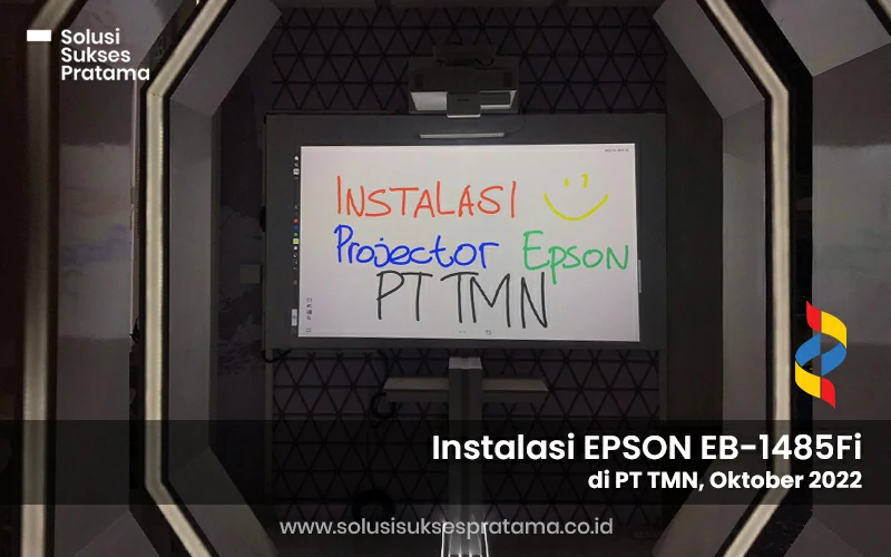 instalasi epson interactive projector eb-1485fi di pt tmn jcc senayan